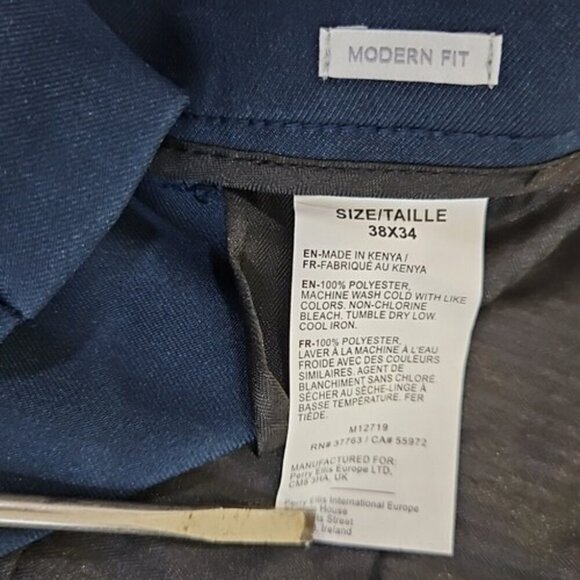 Perry Ellis Portfolio Men's Essentials Modern Fit Stretch Dress Pants 38x34 NWT - Picture 11 of 13